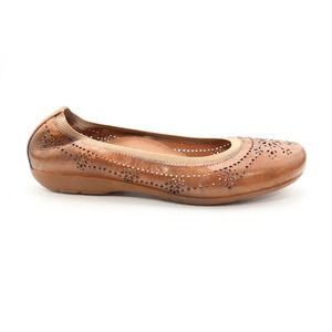 Abeo Tamra Flat Slip On Ladies Tan Brown Size US 7.5 Neutral Footbed